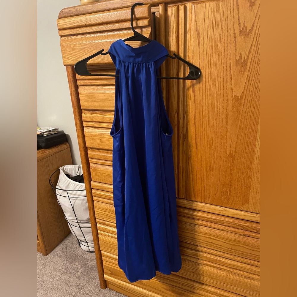 Blue brand new halter neck dress